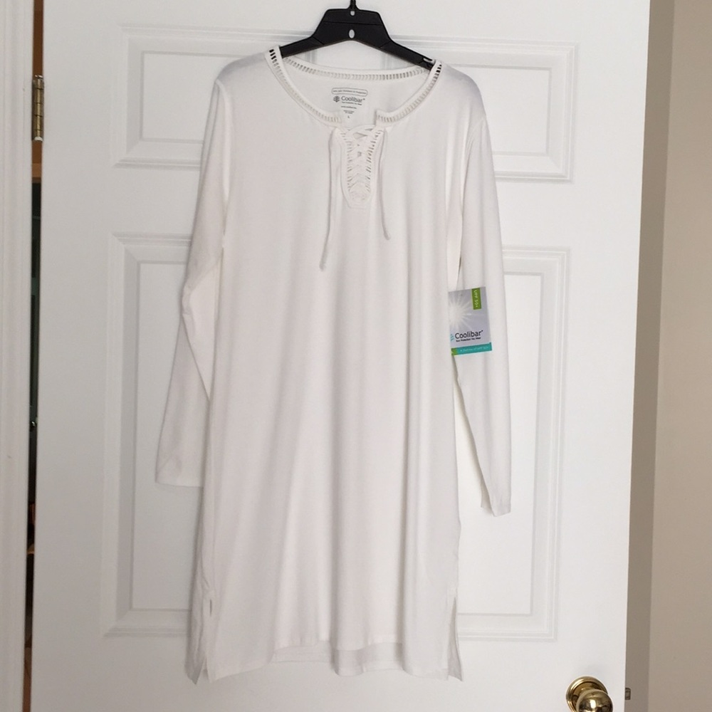 Coolibar UPF 50 Dress / Coverup Size L. White